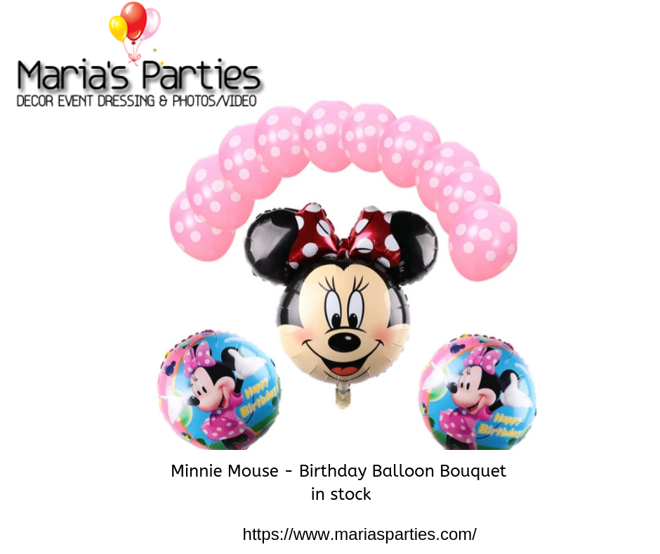 Minnie Mouse Birthday Bouquet Foil Balloon Maria S Parties And