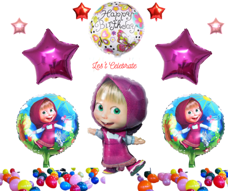 Masha And The Bear Balloon Set Marias Parties Party Supplies