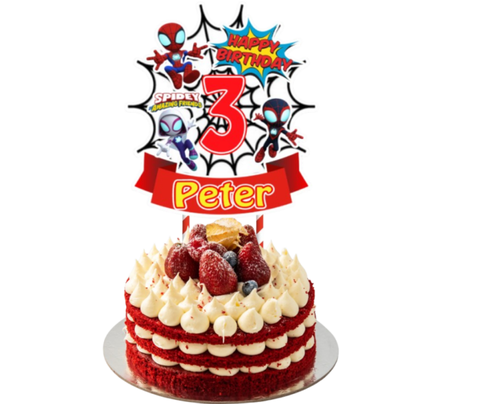 Spiderman Personalised cake topper