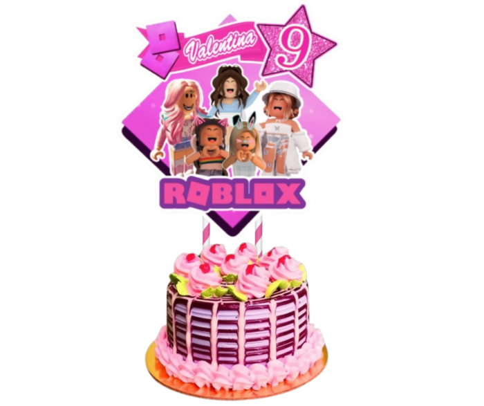 Add a special touch to your Roblox-themed celebration with our Personalized Roblox Girls Cake Topper! Crafted from a high-quality, professional photo glossy card, this topper features vibrant colours and crisp details that make it a stunning addition to your cake. Each topper is fully customizable with your child’s name and age, bringing their favorite Roblox character to life on their big day. Whether you're celebrating a birthday or a special event, this durable and eye-catching cake topper is designed to match the fun and creativity of the Roblox world perfectly. Key Features: Made from premium photo glossy card 250 gsm for a high-quality, durable finish Measures approximately 16cm (6.3 inches) in height. Customizable with name and age Perfect for any Roblox-themed party Vibrant colors and detailed design