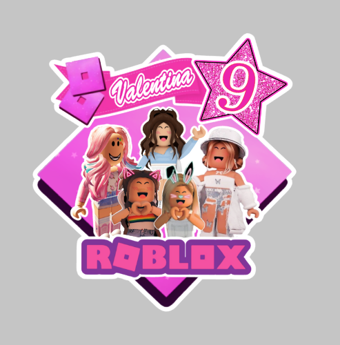 Roblox Girls personalised cake topper