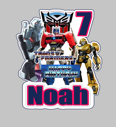 Transformer Personalised cake topper