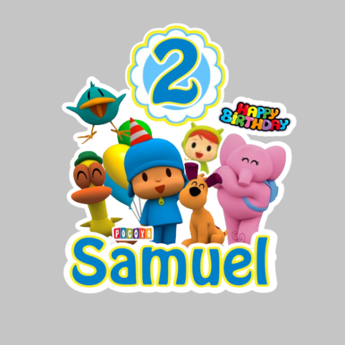 Personalized Pocoyo Cake Topper