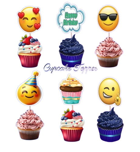 Emoji Cupcake Toppers