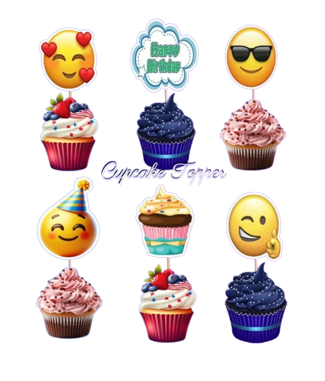 Emoji Cupcake Toppers